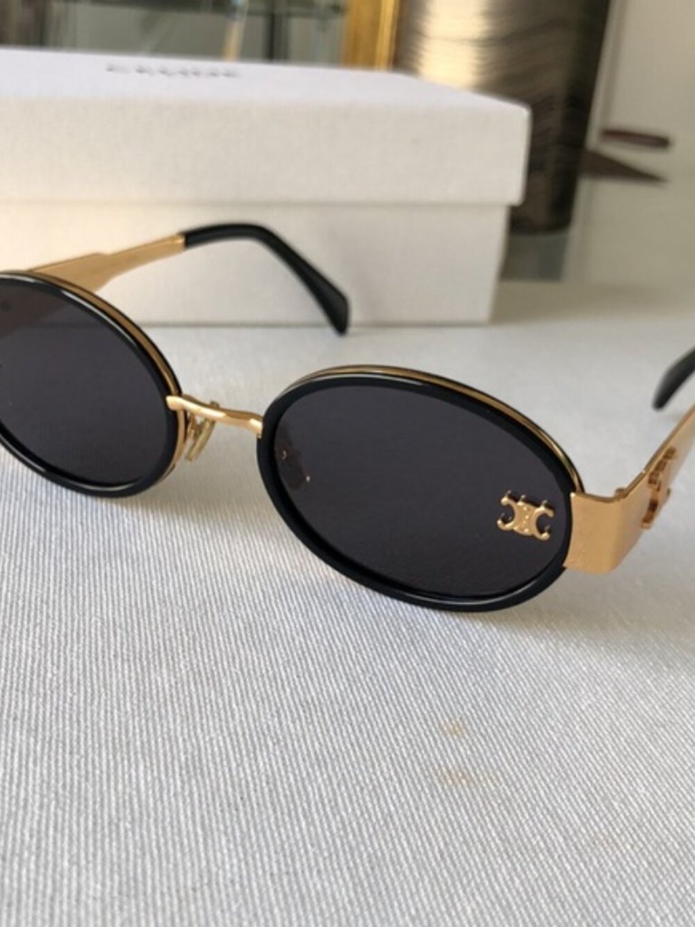 Celine Black and Gold Sunglasses MK - Picture 2 of 10